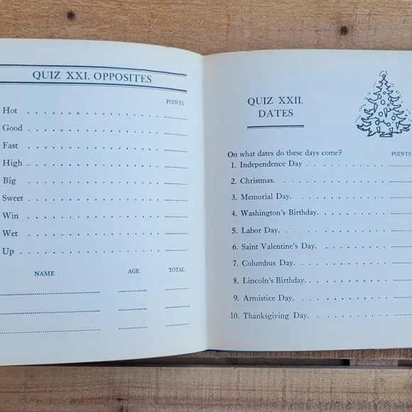Vintage 1942 School Book: The Junior Quiz Book By Sylvia Weil And Rosetta C. Gol - Picture 11 of 16